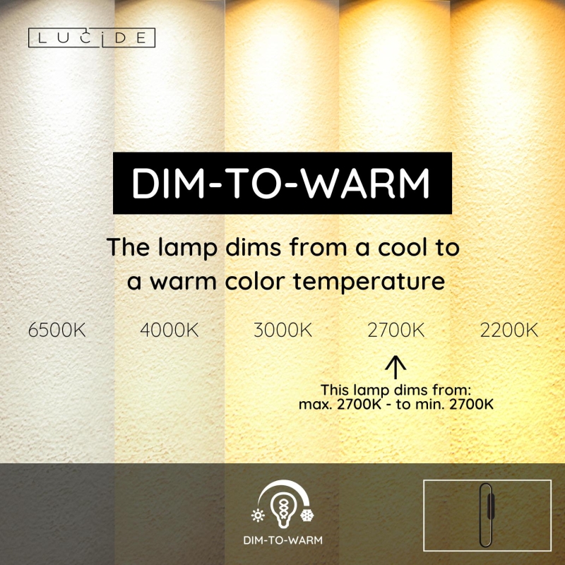 Lucide THELMA - Nástenné svietidlo - LED Dim. - 1x24W 2700K - Čierna
